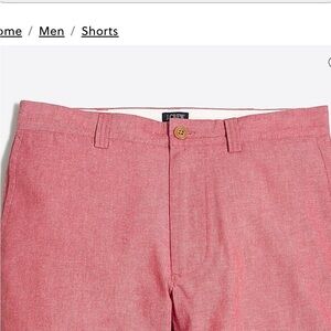 9" red chambray Gramercy short Men Size 34